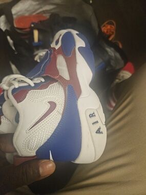 Nike Kids Air Runner in White, Blue & Maroon